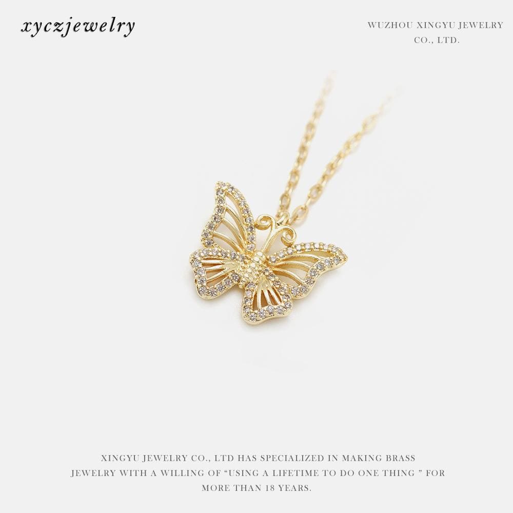 Colar com pingente de borboleta XYS100888