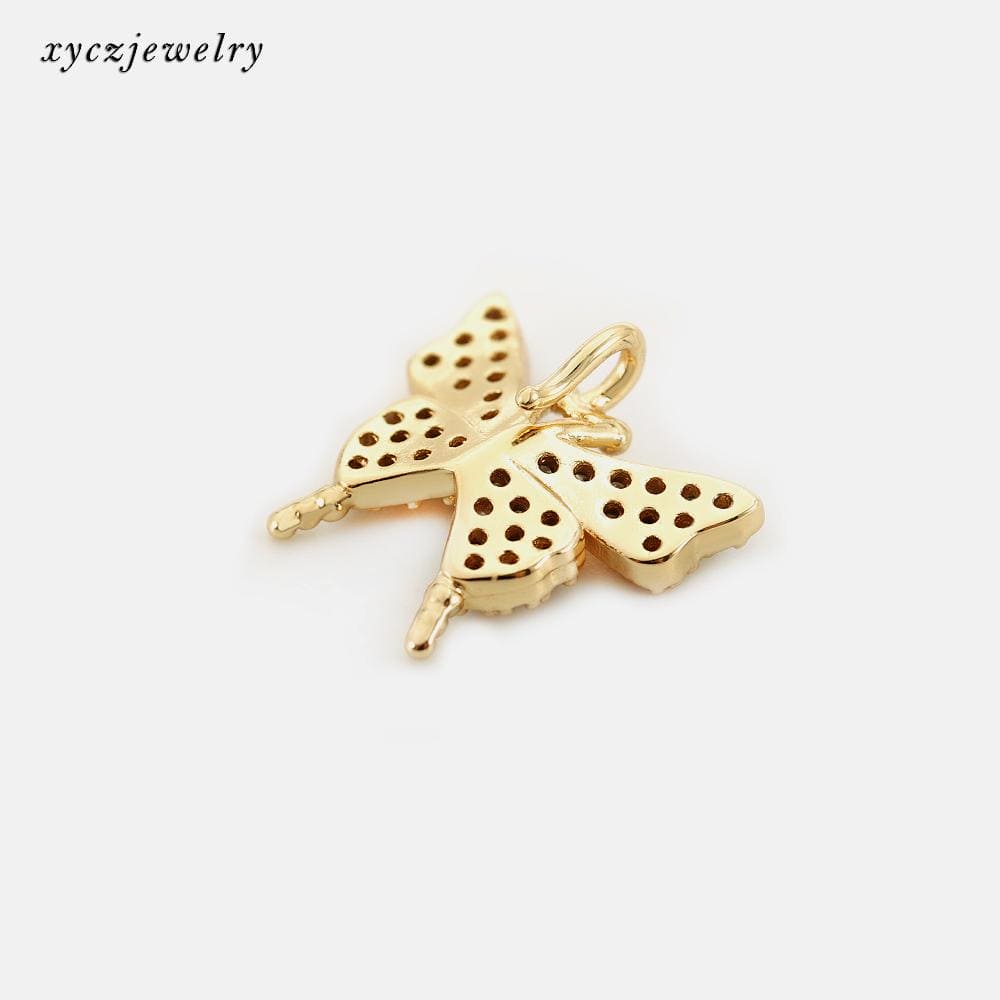 Pingente Borboleta Cravejada XYE103555 DIY Pingente