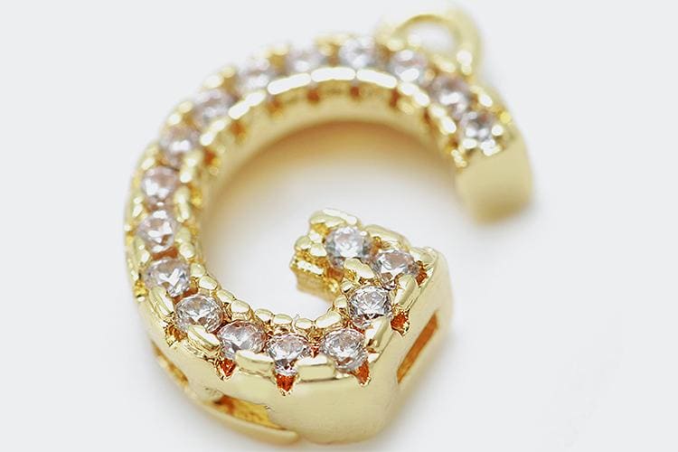 DIY Pingente letras iniciais A a Z cravejado XYEJ100462 VENDIDO SEPARADAMENTE