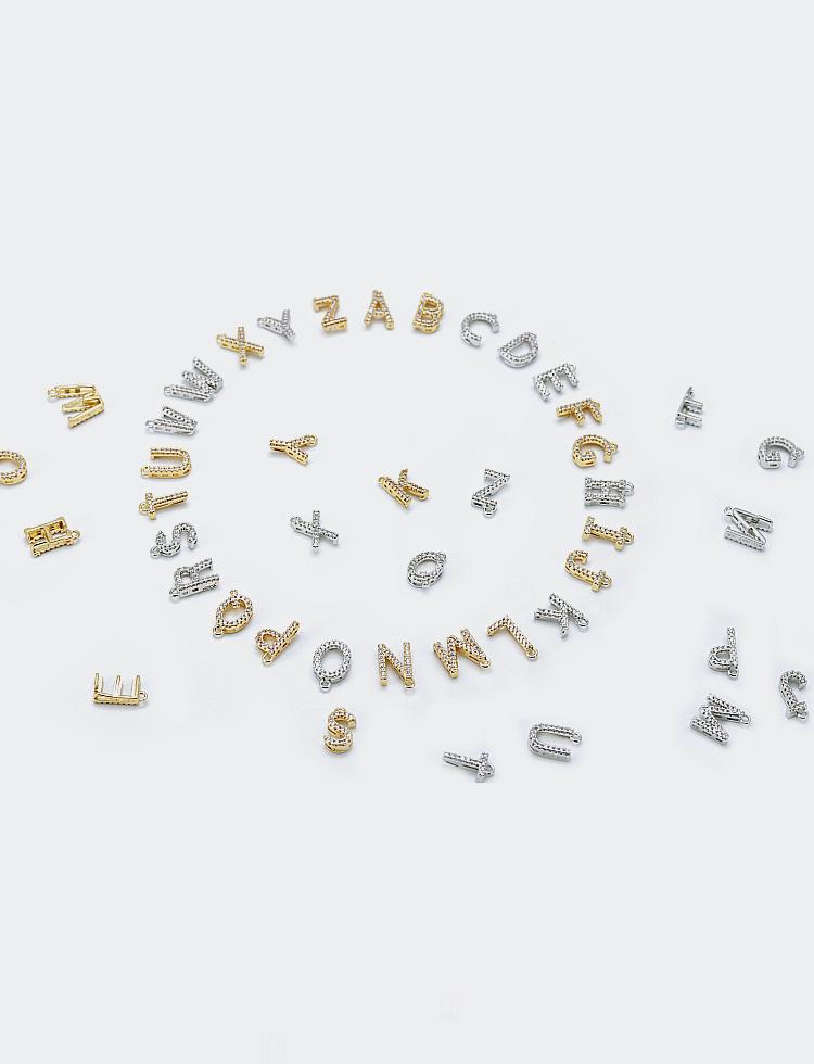 DIY Pingente letras iniciais A a Z cravejado XYEJ100462 VENDIDO SEPARADAMENTE