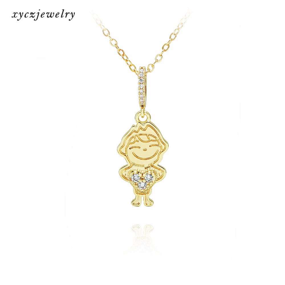 Colar corrente + pingente menino/ menina XYP101778 VENDIDO SEPARADAMENTE