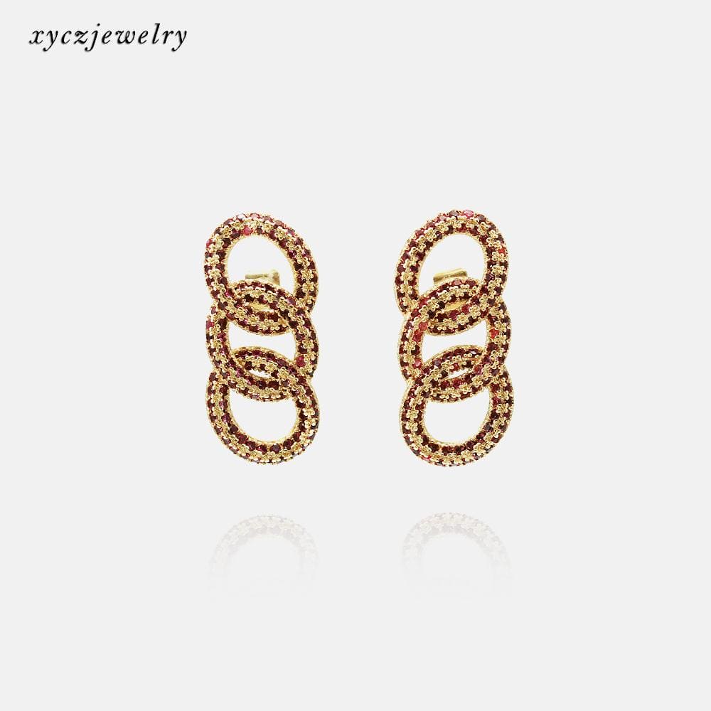 Brinco Elos Cravejados XYE103843