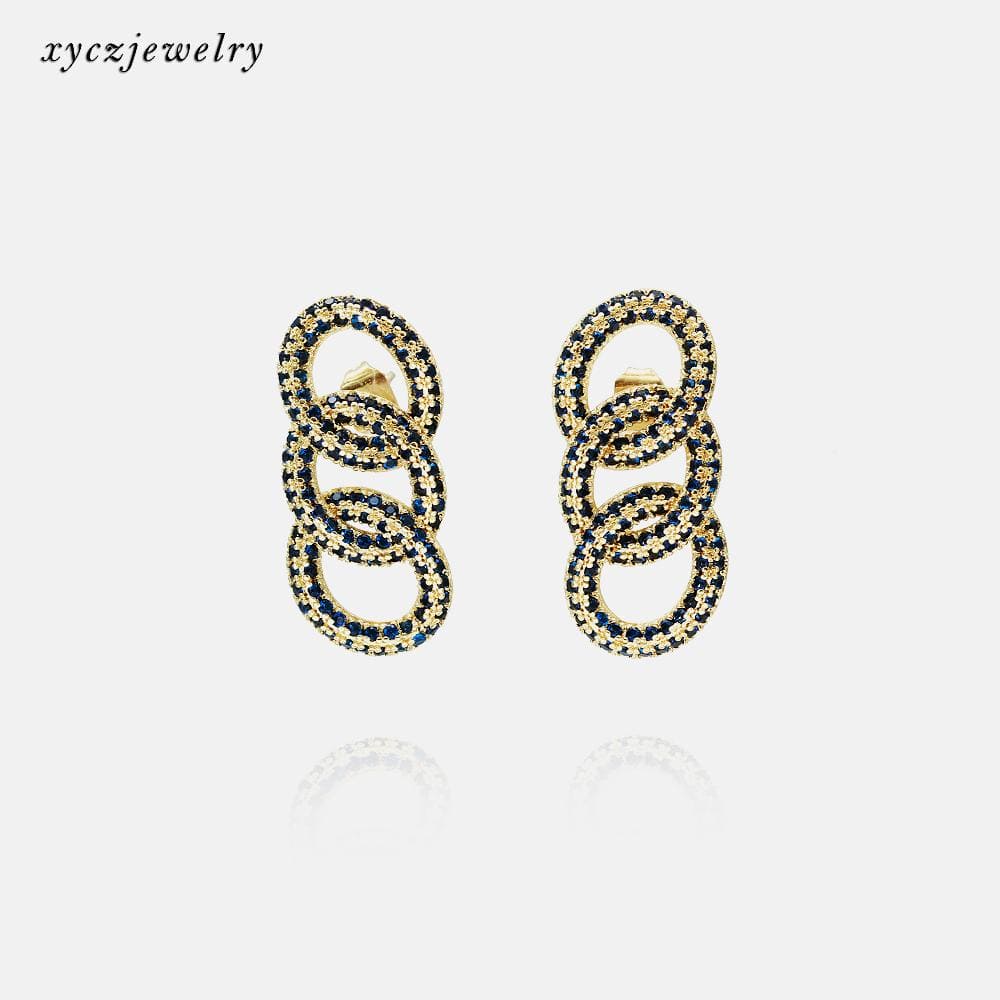 Brinco Elos Cravejados XYE103843