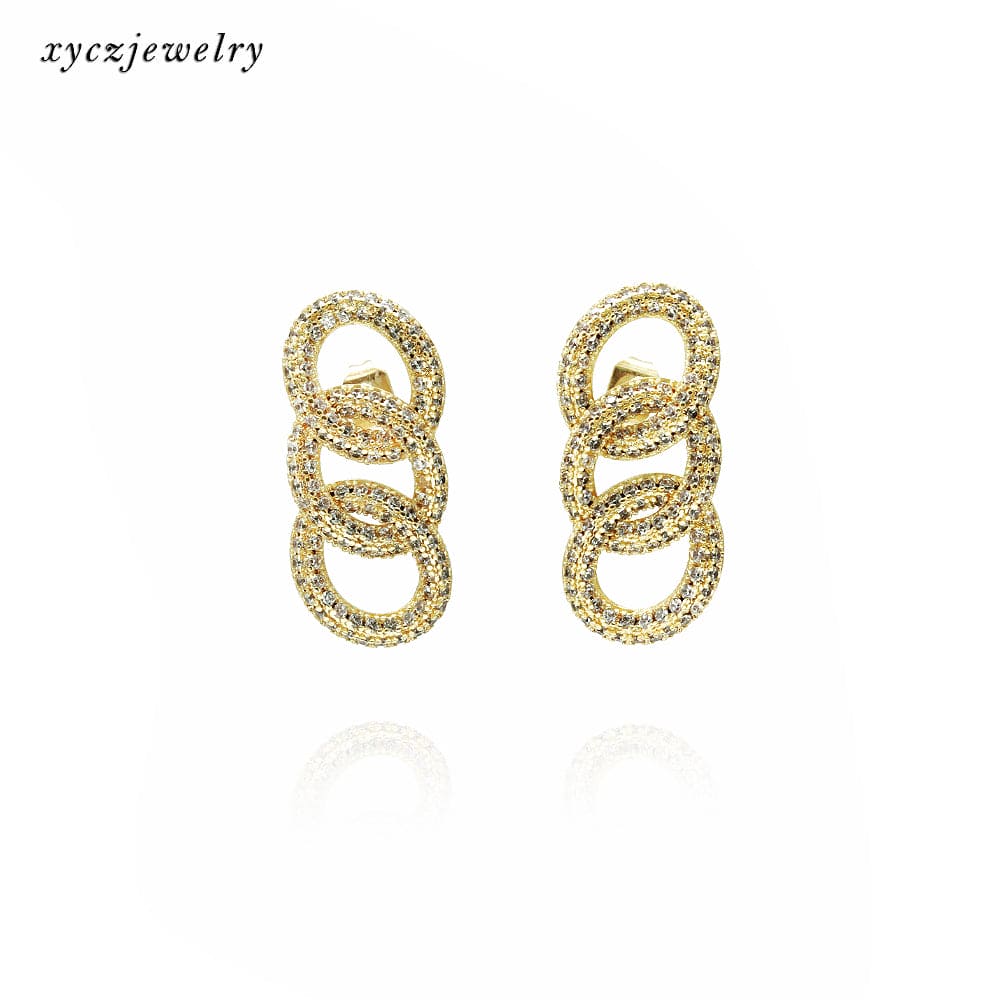 Brinco Elos Cravejados XYE103843