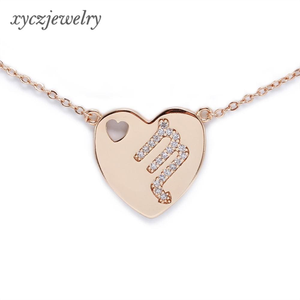 DESC- Colar coração signo - Escorpião XYN100300