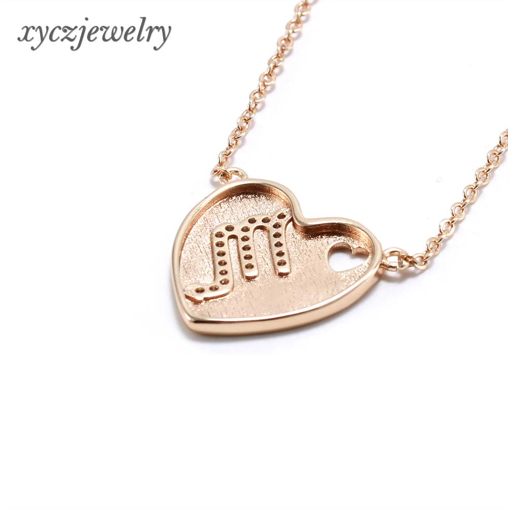 DESC- Colar coração signo - Escorpião XYN100300