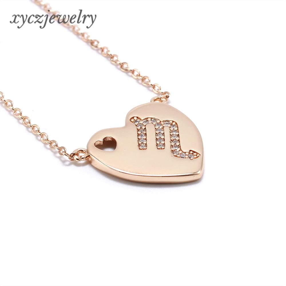 DESC- Colar coração signo - Escorpião XYN100300