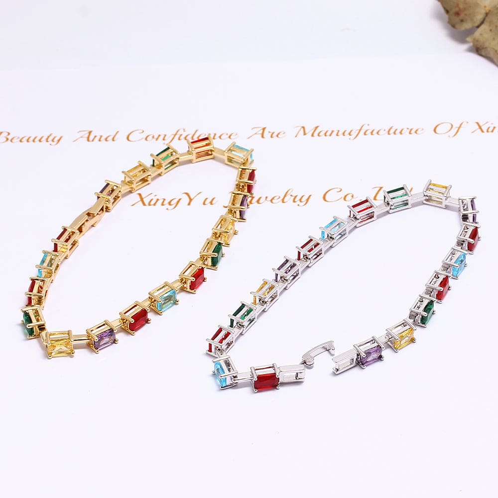 Pulseira Delicada Zirconia Colorido XYH100659