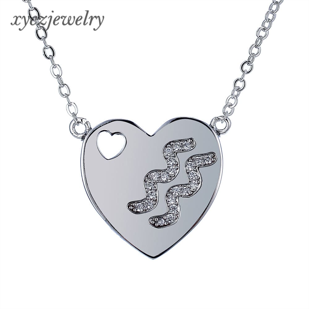 DESC-Colar coração signo - Aquário XYN100303