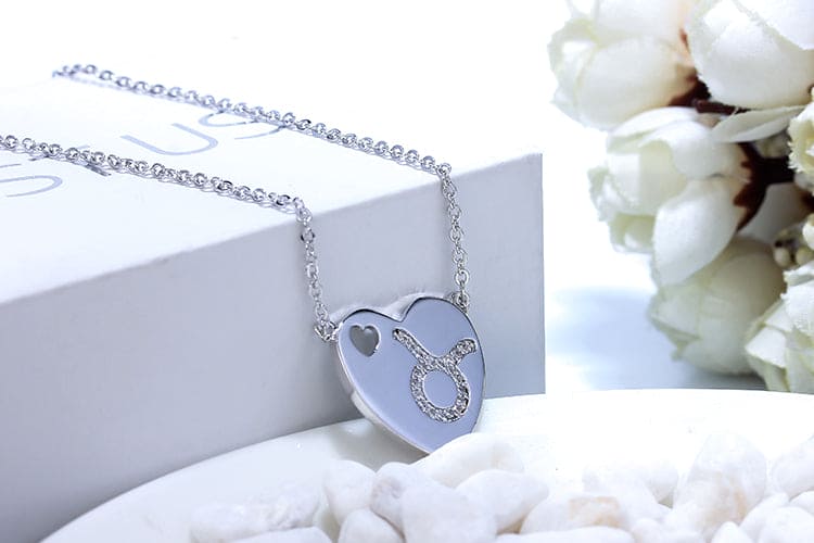 DESC-Colar coração com signo - Touro XYN100294 项链