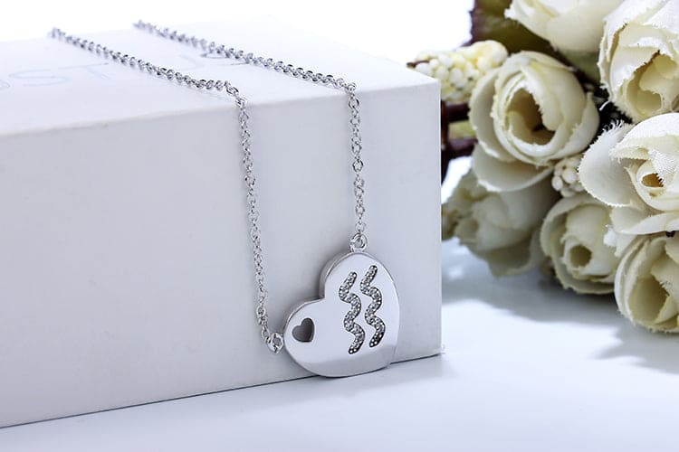 DESC-Colar coração signo - Aquário XYN100303