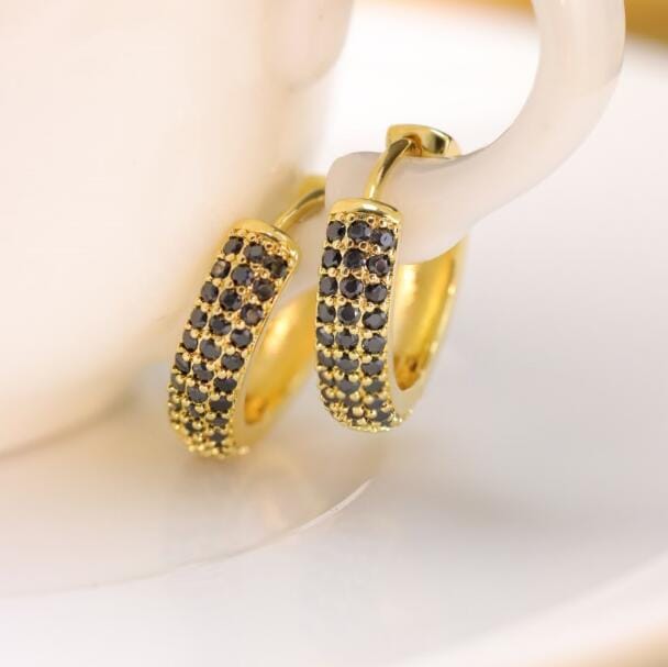 DESC Argola 3 linhas Branco LB14 earring