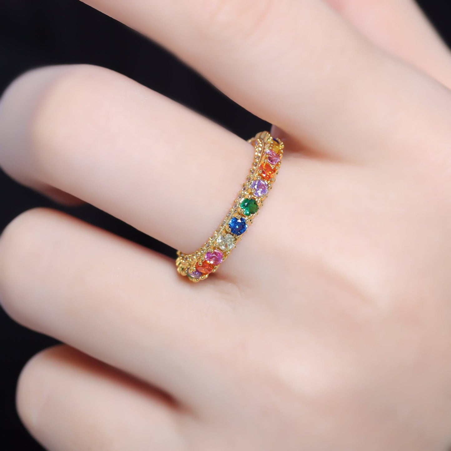 Anel fino Colorido XYR103209