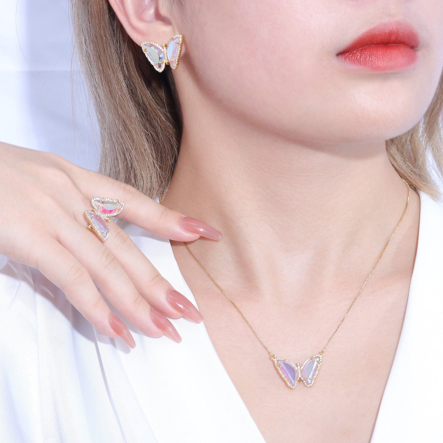 Colar/ Borboleta Espelhada XYS100967 VENDIDO SEPARADAMENTE