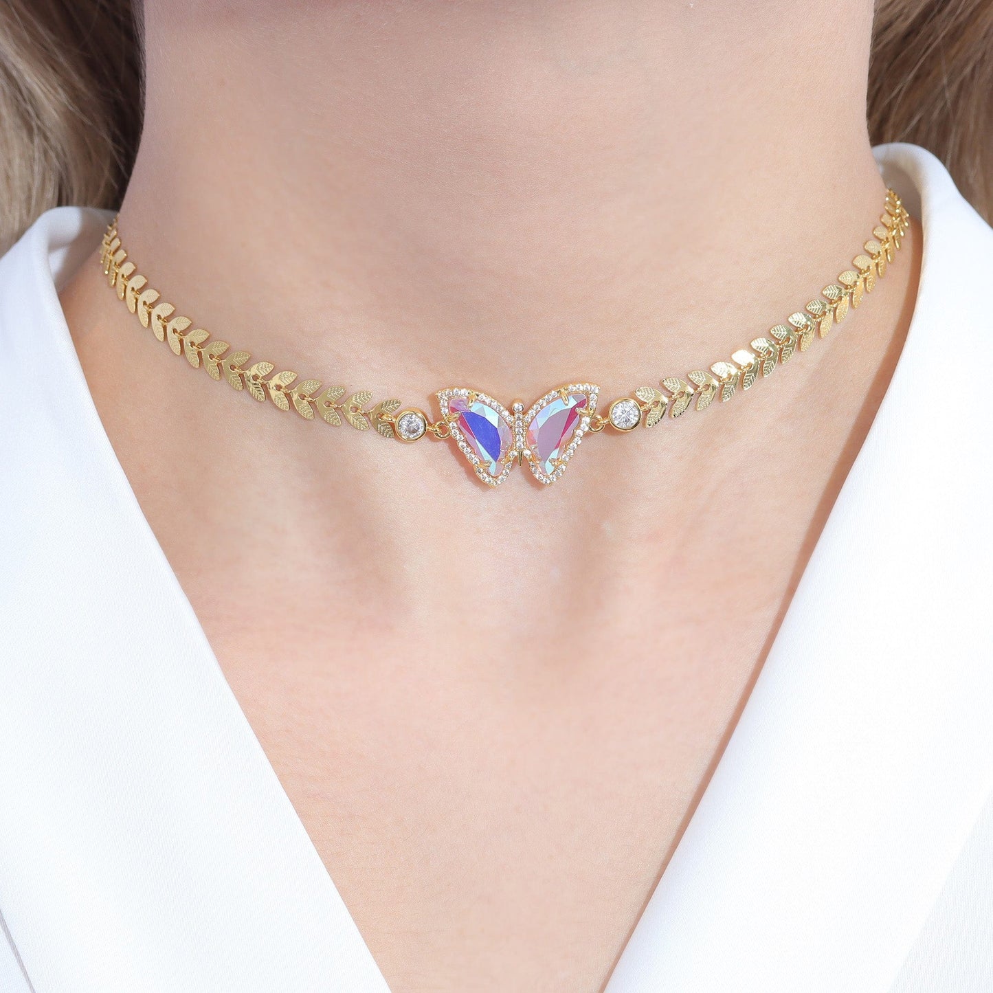 Colar Borboleta Espelhada XYS100967 butterfly necklace VENDIDO SEPARADAMENTE