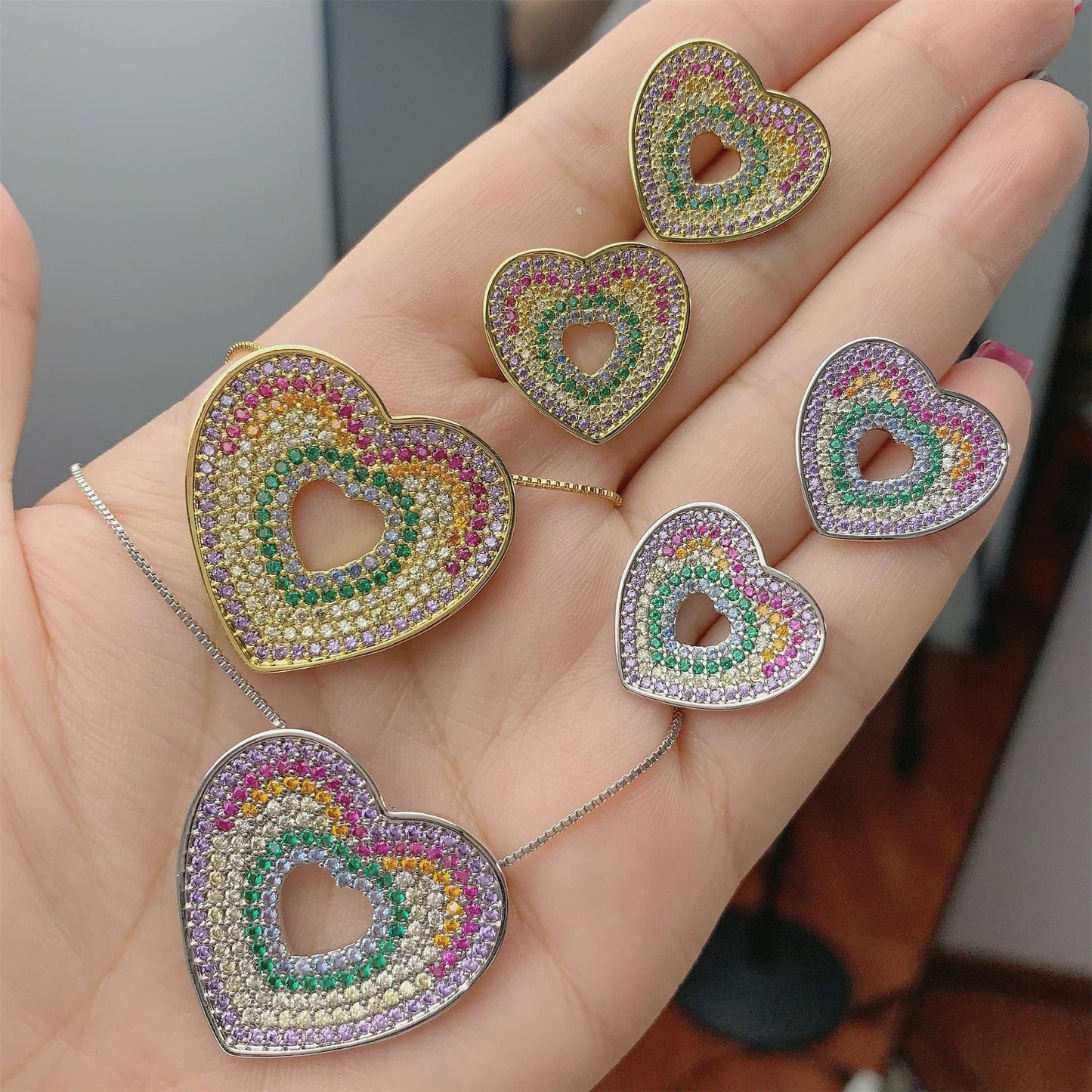 Brinco Coração Luxo XYS101128