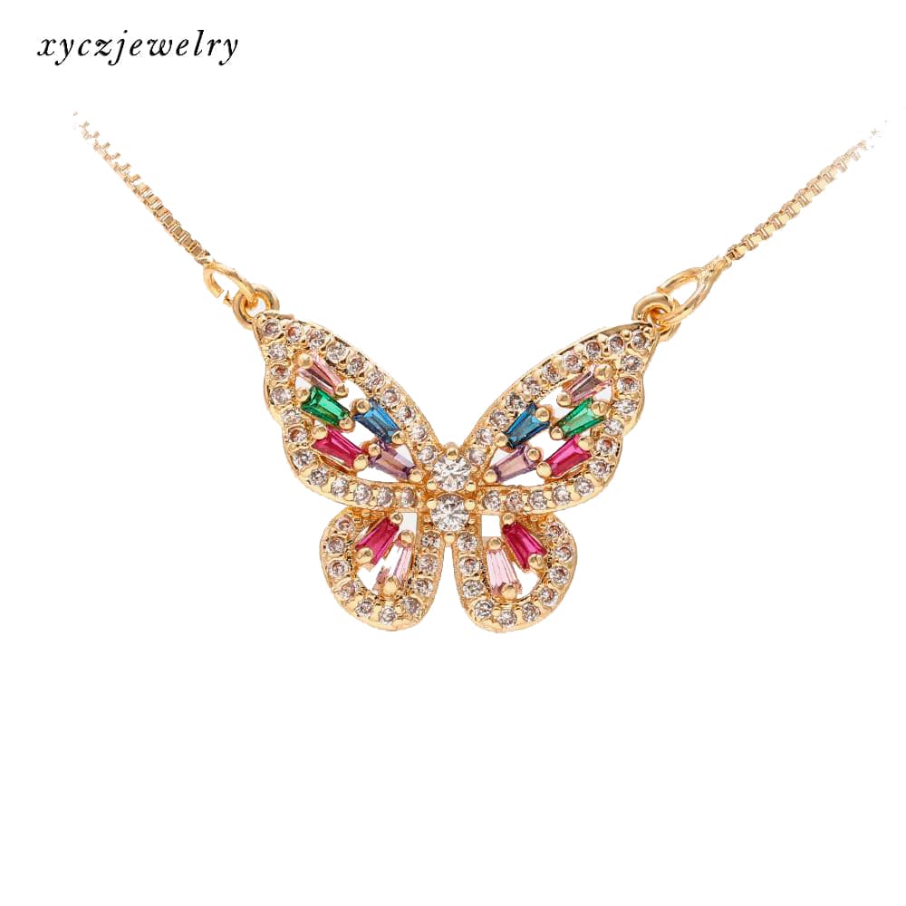 Colar borboleta pedras cravejadas XYN100560