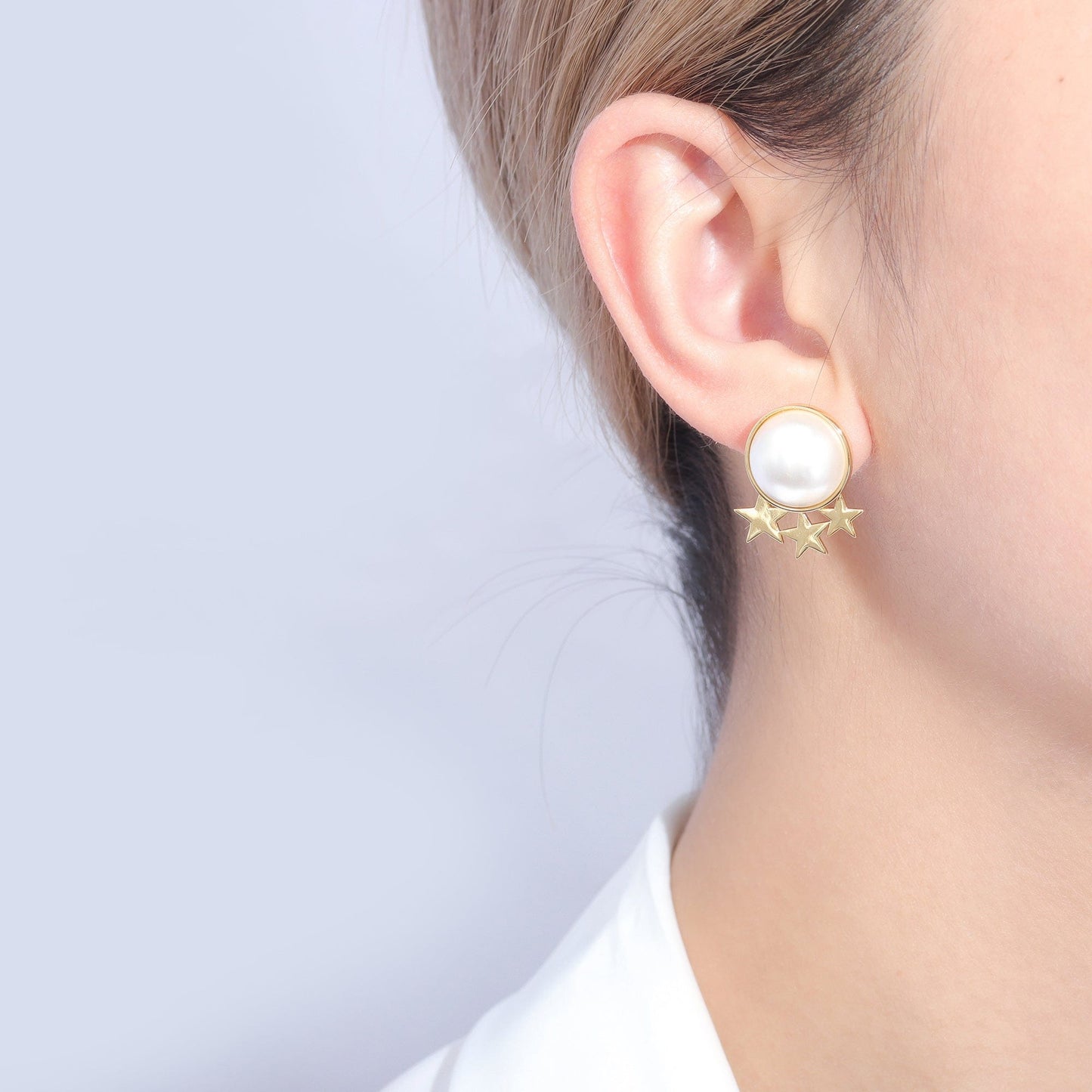 Brinco Estrela Perola XYE104400 earring