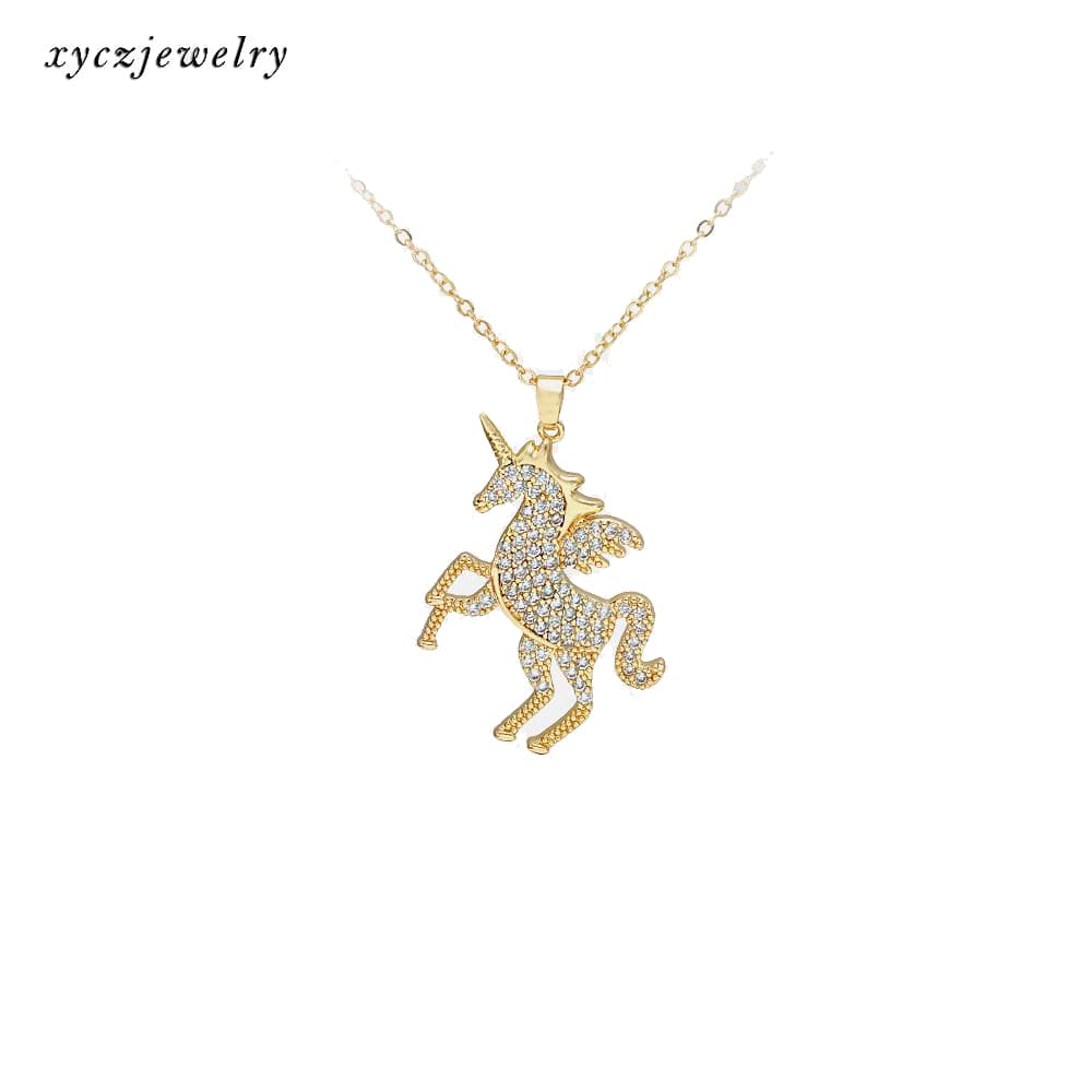 Colar Unicórnio cravejado XYP101713