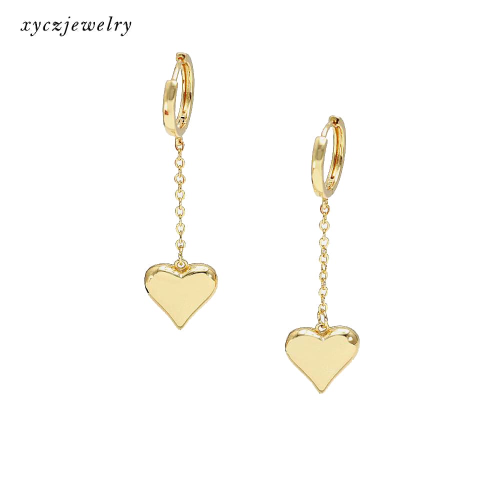 Brinco Argolinha Coração Pendurado XYE103625