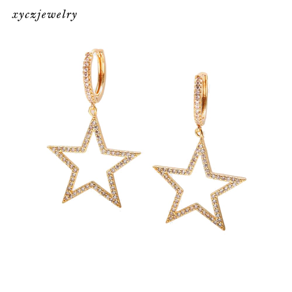 Brinco Argolinha Estrela Vazada XYE103606