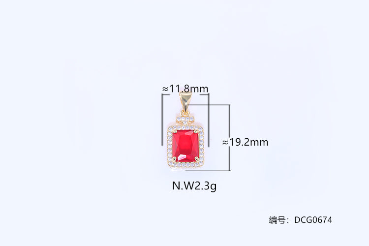 Pingente Luxo Rodolita DCG0674