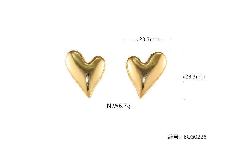 Brincos Coracoes Lisos  ECG0228