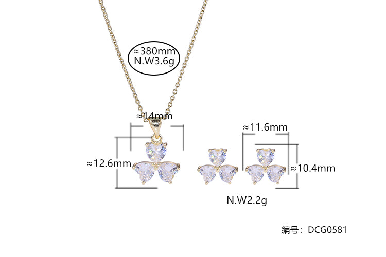 Conjunto Luxo Diamante de alto Carbono DCG0581