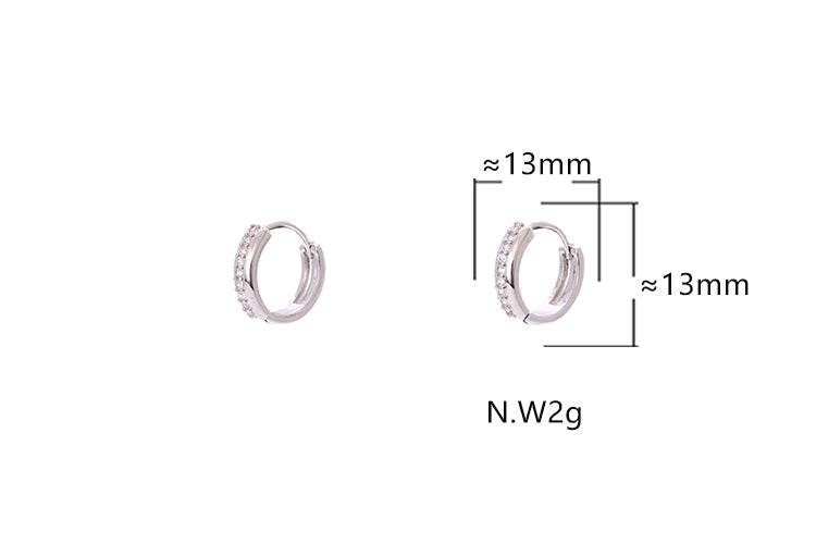 Trio de Argolinhas Cravejadas Luxo XYS101954