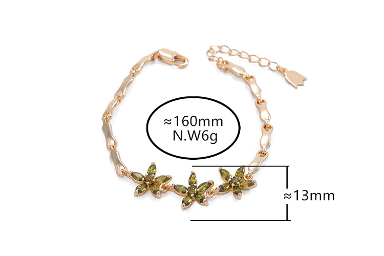 Pulseiras flores cravejadas XYH101141