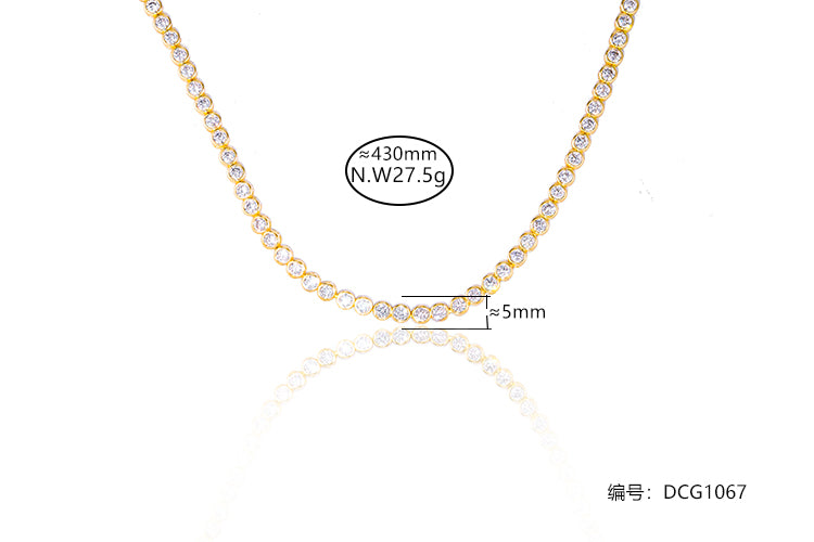 Colar Riviera Zirconias redondas DCG1067