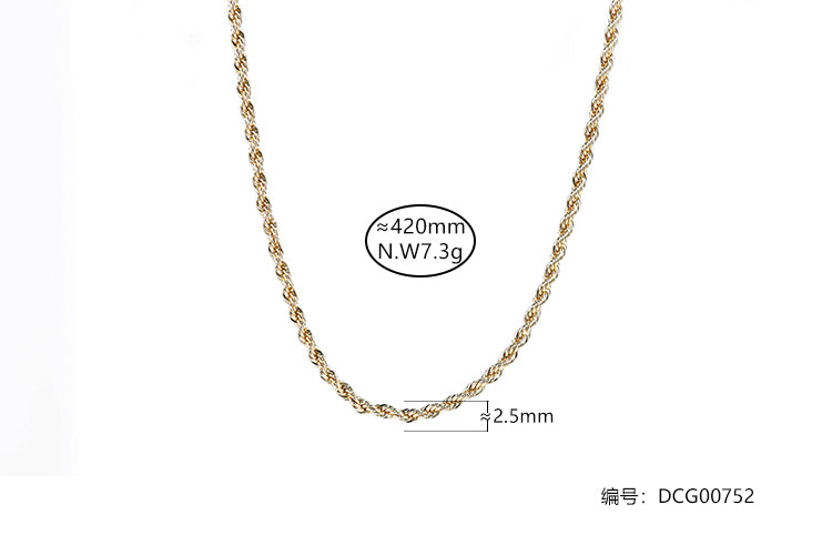 Colar cordao baiano 2.5mm DCG0752