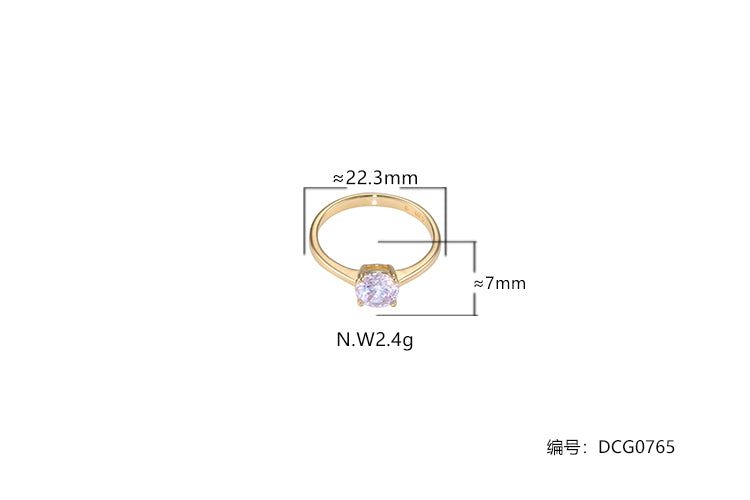 Anel solitario puro luxo DCG0765