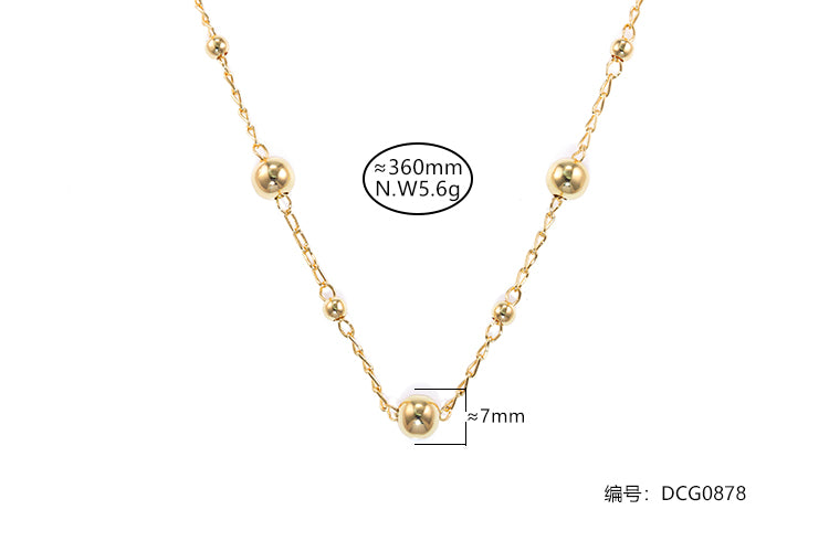 Colar Esferas lisas Estilo Unico DCG0878