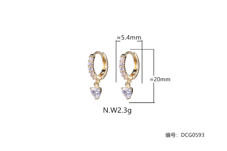 Brincos Argolinha coracao DCG0593