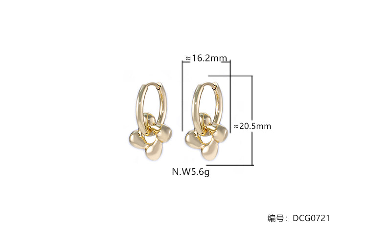Brincos Flores Lisas DCG0721