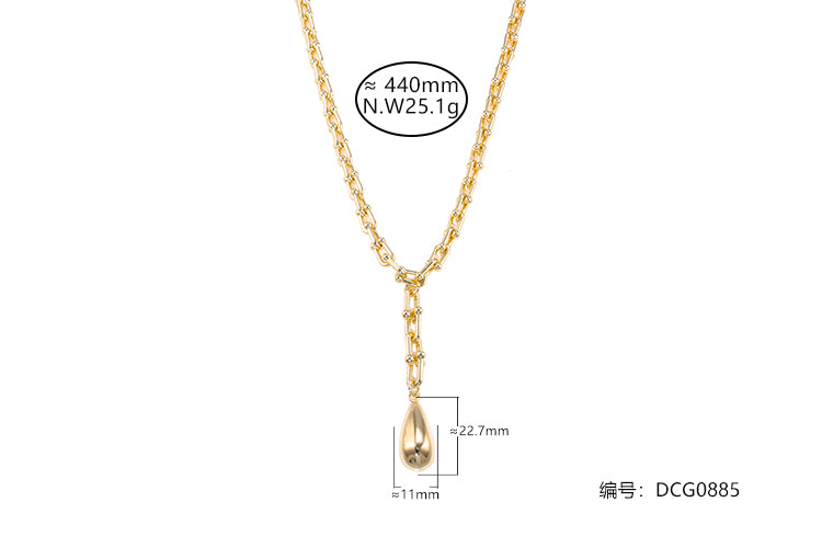 Colar Inspiracao e Gota lisa DCG0885