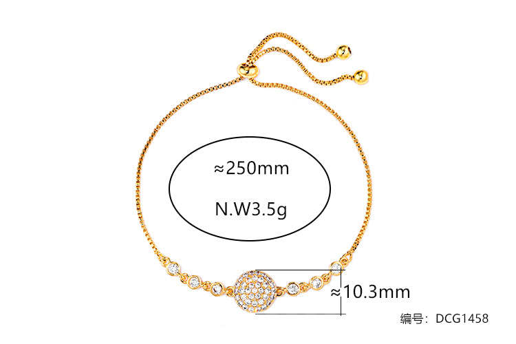Pulseira Redonda Cravejada DCG1458
