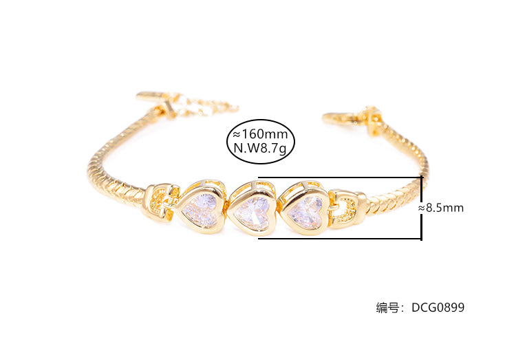 Pulseira Coracoes encantados DCG0899