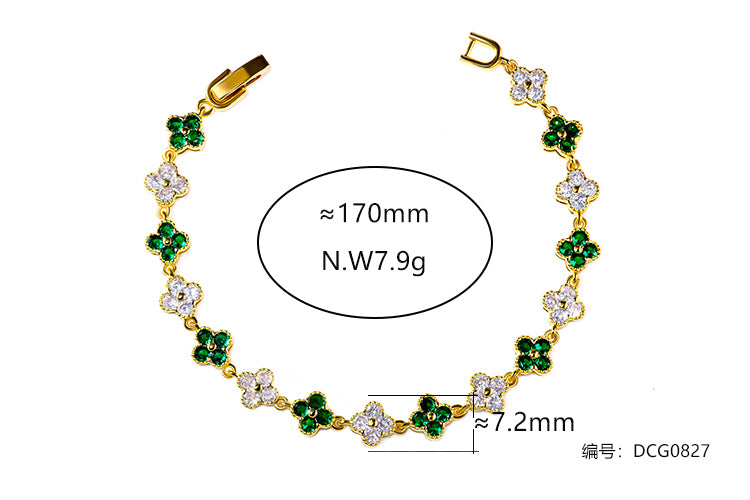Pulseira Riviera Flowers colors 17 cm  DCG0827