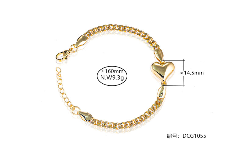 Pulseira de Coração liso DCG1055