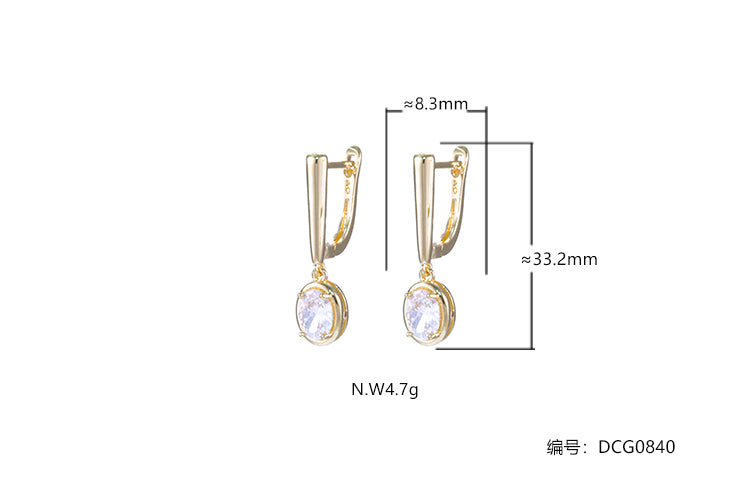 Argolinha Lisa Oval com Zirconia DCG0840
