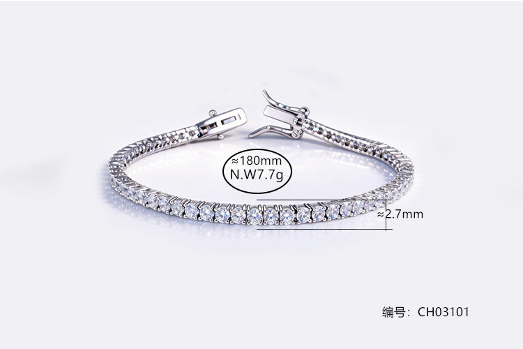 Pulseira Riviera 18CM Prata 925 CH03101