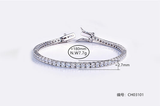 Pulseira Riviera 18CM Prata 925 CH03101