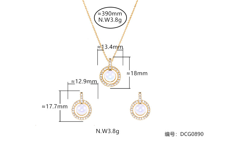 DCG0890 Chinese gold White+shell set