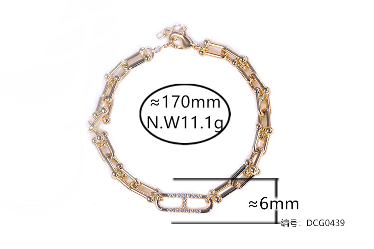 Pulseira inspiracao elos lisos DCG0438