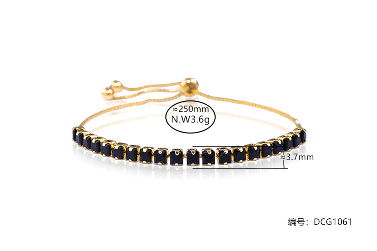 Pulseira Zirconia Preta DCG1061