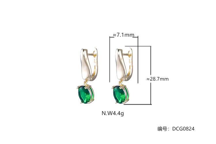 Argolinha lisa esmeralda DCG0824