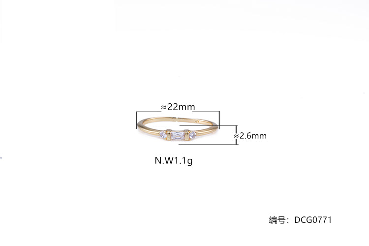 Meia alianca cravejada DCG0771