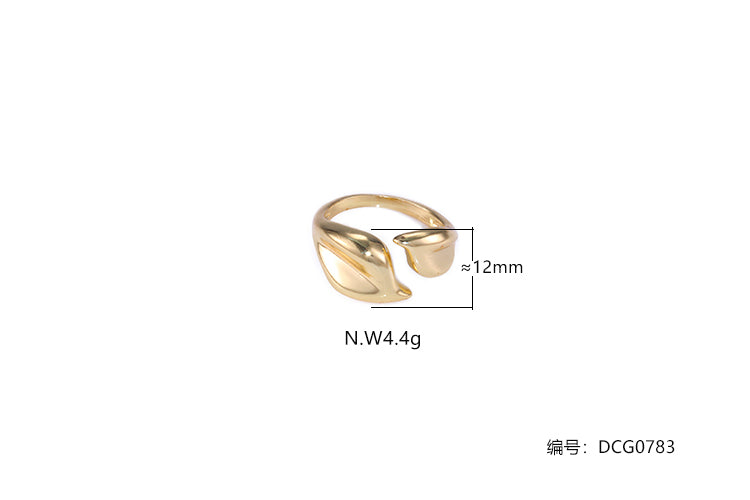 Anel folhas lisas DCG0783
